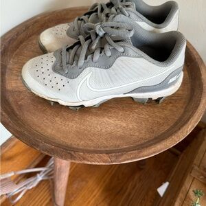 Nike White and Gray kids cleats